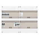 1F groepenkast 48M met 5 aardlekautomaat+Kook+BT