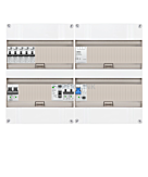 1F groepenkast 48M met 5 aardlekautomaat+Kook+PV20-2P+BT