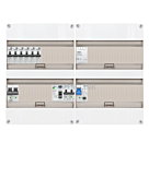 1F groepenkast 48M met 6 aardlekautomaat+Kook+PV20-2P+BT