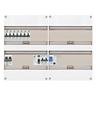 1F groepenkast 48M met 7 aardlekautomaat+kook+PV20-2P