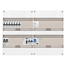 1F groepenkast 48M met 7 aardlekautomaat+Kook+PV20-2P+BT