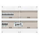 1F groepenkast 48M met 8 aardlekautomaat+kook+AF+PV16-2P