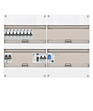 1F groepenkast 48M met 8 aardlekautomaat+kook+PV20-2P
