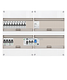 1F groepenkast 48M met 9 aardlekautomaat+Kook+AF+PV20-2P+BT