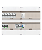 1F groepenkast 48M met 9 aardlekautomaat+Kook+AF+PV20-2P+BT