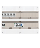 1F groepenkast 48M met 9 aardlekautomaat+kook+PV20-2P