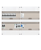 1F groepenkast 48M met 9 aardlekautomaat+Kook+PV20-2P+BT