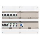 1F groepenkast 48M met 10 groepen+AF+PV20-2P