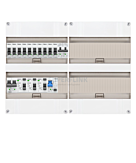 1F groepenkast 48M met 10 groepen+kook+PV20-2P
