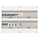 1F groepenkast 48M met 9 groepen+kook+AF+PV20-2P+BT