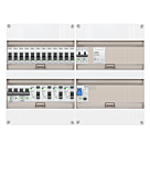 1F groepenkast 48M met 12 groepen+kook+AF+PV20-2P+BT