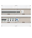 1F groepenkast 48M met 15 groepen+AF+PV20-2P+BT