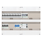 3F groepenkast 48M met 12 aardlekautomaat+KR+PV20-4P