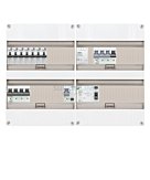 3F groepenkast 48M met 7 aardlekautomaat+KR+PV16-2P+BT