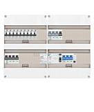 3F groepenkast 48M met 9 aardlekautomaat+KR+PV20-4P+BT