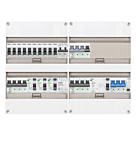 3F groepenkast 48M met 10 groepen+Kook+KR+AF+PV20-4P+BT