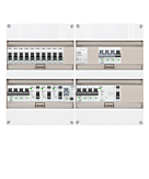 3F groepenkast 48M met 10 groepen+KR+AF+PV16-2P+BT