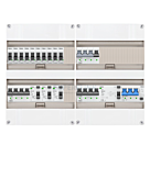 3F groepenkast 48M met 10 groepen+KR+AF+PV20-4P