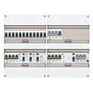 3F groepenkast 48M met 12 groepen+KR+AF+PV16-4P+BT