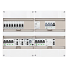 3F groepenkast 48M met 8 groepen+KR+AF+PV16-2P+BT