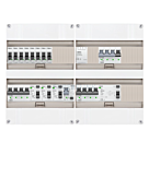 3F groepenkast 48M met 8 groepen+KR+AF+PV16-2P+BT