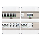 3F groepenkast 48M met 9 groepen+KR+AF+PV16-2P+BT