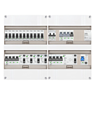 3F groepenkast 48M met 11 groepen+Kook+KR+AF+PV20-2P+BT