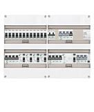 3F groepenkast 48M met 12 groepen+Kook+KR+AF+PV16-4P+BT