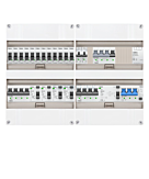 3F groepenkast 48M met 12 groepen+Kook+KR+AF+PV20-4P+BT