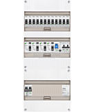1F groepenkast 36M met 12 groepen+kook+PV20-2P+BT