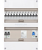 1F groepenkast 24M met 12 aardlekautomaat+PV20-2P+BT