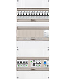 1F groepenkast 36M met 12 aardlekautomaat+Kook+AF+PV20-2P+BT