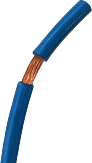 Montagesnoer 6mm Blauw H07V2-K 1 Meter