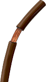 Montagesnoer 6mm Bruin H07V2-K 1 Meter