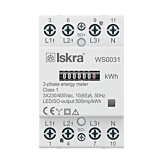 Iskra Energiemeter WS0031 65A, 400V, 3 fase, pulsuitgang, mechanische teller